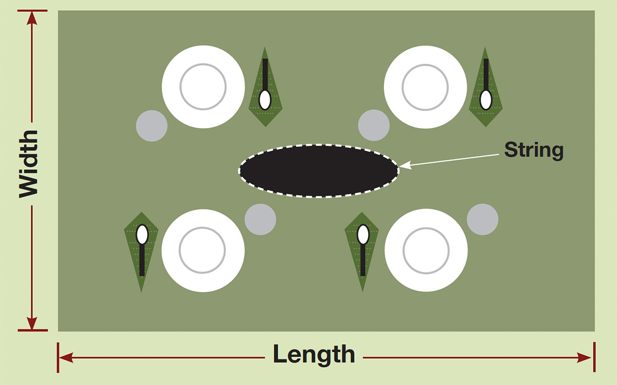 illustration of how to determine centerpiece size