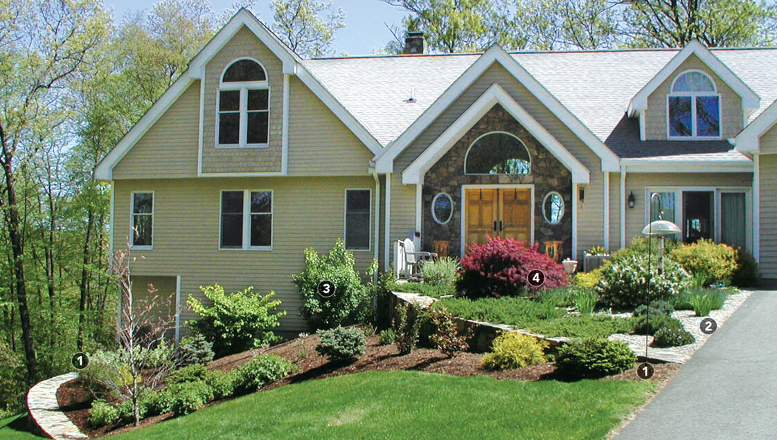 front yard after landscaping