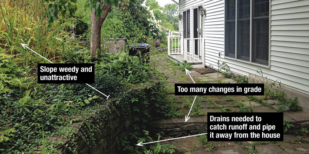 garden patio with bad design