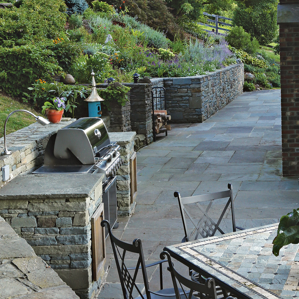 well designed garden hardscaping